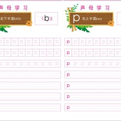 Children's Chinese Pinyin tracing book can be printed
