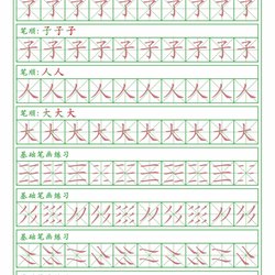 First Grade Primary School Chinese (Part 1) stroke order edition 2018 People's Education Edition A4 high-definition printing